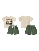 Cute Baby Girl Dress Set Floral Print Sleeveless Top and Ruffled Shorts 2 Piece Summer Outfit with Bow Headband - M & M Global