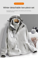 Two-piece Jacket for Men Detachable Windproof Waterproof Mountaineering Clothing 3-in-1 Outdoor Waterproof Jacket New Style