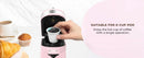 Mini Coffee Maker for K Capsule, Single Serve Coffee Maker for One Cup Americano, Lightweight Pod Coffee Machine, Dusty Rose - M & M Global