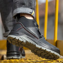 Widen Mens Steel Toe Work Boots Indestructible Shoes Anti-smash Anti-Punctur Construction Work Shoes Anti-static Protective Boot