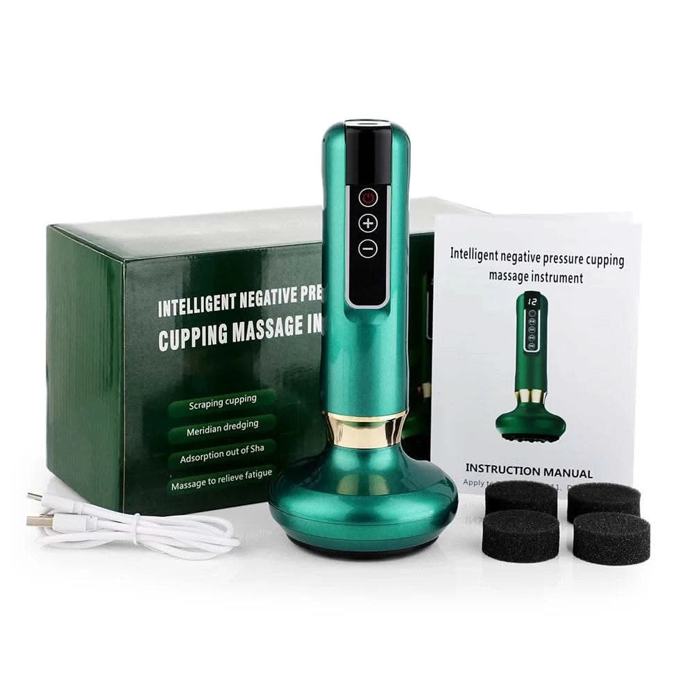 Chinese Electric Suction Vacuum Cupping Anti Cellulite Beauty Massager Glass Jars Anti Cellulite Cupping Vacuum Slimming Guasha - M & M Global