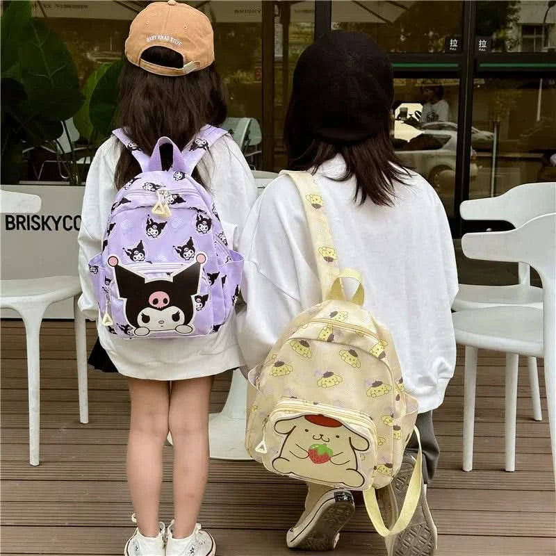 Kawaii Hello Kitty Kuromi Cinnamoroll Backpacks Cute Cartoon My Melody Pochacco Pompom Purin Anime Storage School Bag Sac A Dos - M & M Global