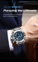POEDAGAR Luxury Watch For Men Calendar Luminous Waterproof Man Clock Male Chronograph Stainless Steel Men's Quartz Watches Reloj - M & M Global