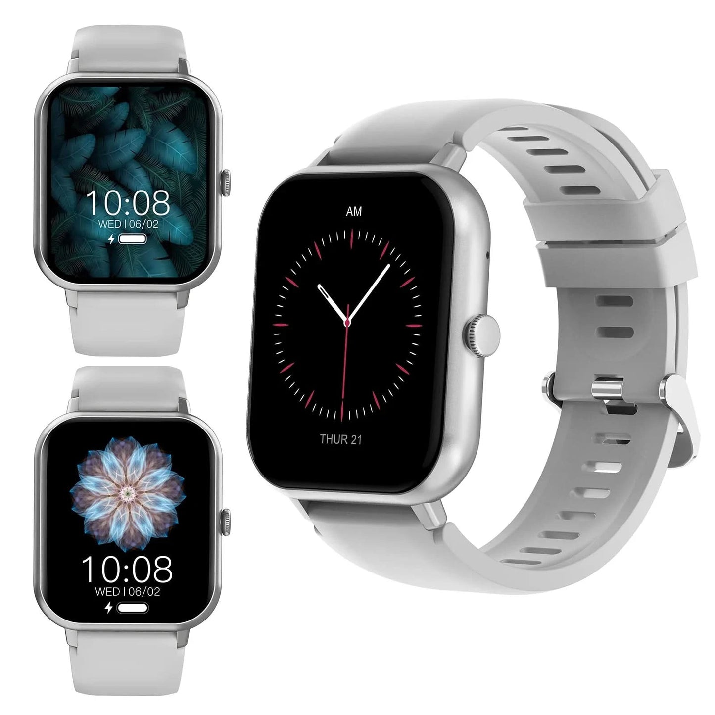 Smart watch, multi-sport mode, call reminder, message reminder, custom wallpaper, compatible with iPhone/Android