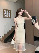 Dresses for Women Black SMidi Woman Dress Party Evening Night Club Prom Casual Youth G Fashion Summer 2024 Retro Sensual Sexy X - M & M Global