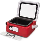 6 quart multi-purpose travel slow cooker, programmable self-insulation kitchen appliances, easy to carry, red - M & M Global