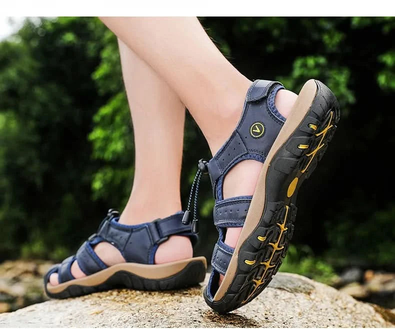 Outdoor Wading Summer Sandals For Men Anti Slip Cool Casual Shoes With Arch Support Plus Size 38-48 Beach Sandalias - M & M Global