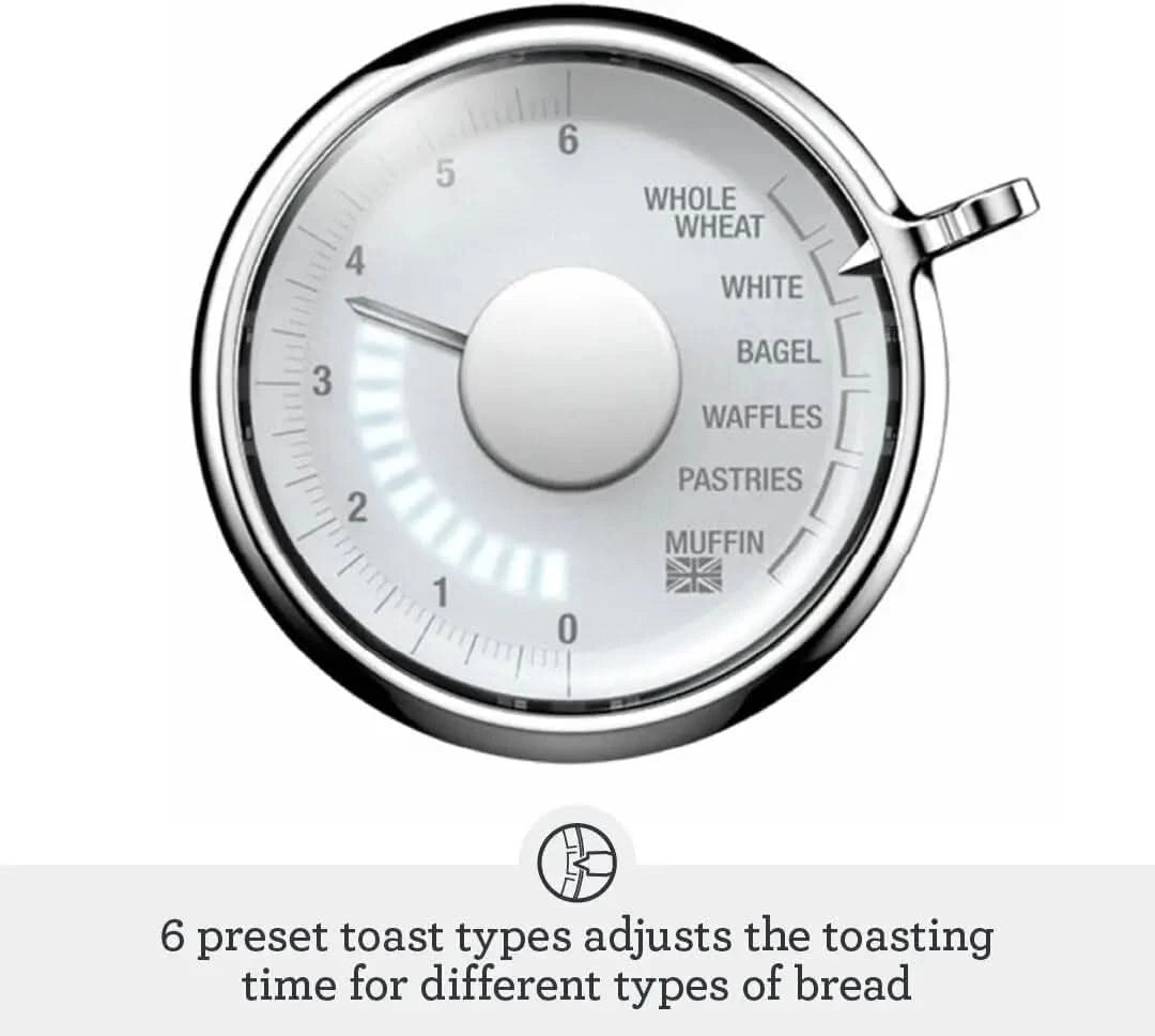 Luxe Toaster 2 Slice BTA735BSS, Brushed Stainless Steel - M & M Global
