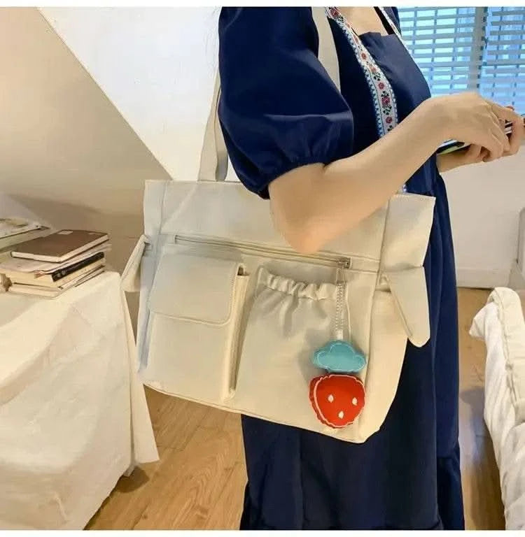 Bag Women Messenger Bag Preppy Student Book Bag Nylon Shoulder Bags Commuter Handbag Women - M & M Global