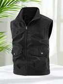 2025 Plus Size Vest Jacket for Men Summer New Sleeveless Jacket Waistcoat for Hiking Camping Fishing Wear Vests Big Pockets