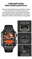 Rugged Military Smart Watch Men For Android Ios IP67 Waterproof Sport Fitness Ai Voice Bluetooth Call Smartwatch 2024 New