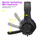 Wired Gaming Headset with Mic Noise Isolating Over-Ear, PC/PS4/PS5/Xbox Compatible, Volume Control, 3.5mm Audio Jack