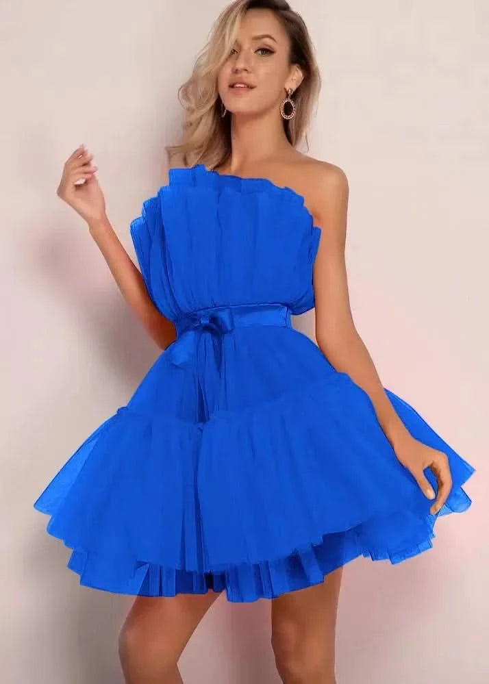 Evening Long Dress for Women Elegant Sexy Sleeveless Dresses Gauze Lady Loose Black Club Vestidos Mujer Party Dress Summer 2023 - M & M Global