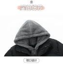 Winter New Thick Plus Size Warm Men's Fake Two-piece Trendy Cotton Jacket with Loose Zipper and Casual Cotton Jacket for Men