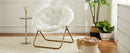 JHK Cozy Saucer Chairs Faux Fur For Living Room Folding Thick Padded Seat Metal Frame X-Large Reading Lounge Furniture