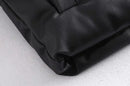 Autumn Winter PU Leather Coat Women Black Stand Collar Vests Women Fashion Zipper Elegant Short Vests Female Ladies