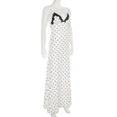 Tuularose Lace Spaghetti Strap Long Dress Women's Elegant Retro V-Neck Polka Dot Sleeveless Dress Summer Patchwork Party Dress - M & M Global