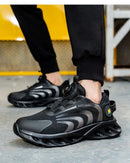 Lace-free, breathable, lightweight and comfortable anti-smashing and anti-puncture safety shoes