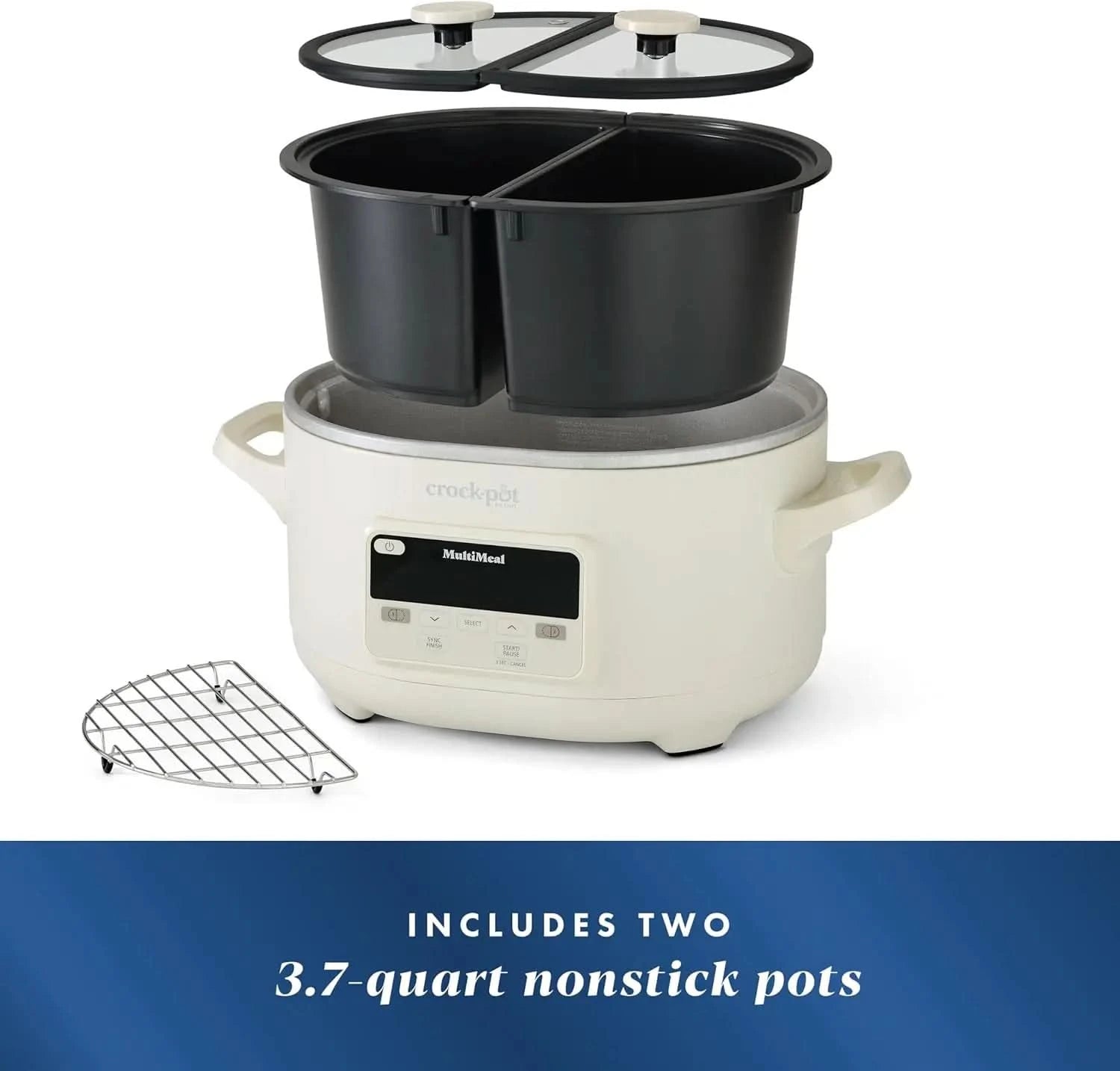 MultiMeal Multicooker and Programmable Slow Cooker with Bake Function, Oat Milk - M & M Global