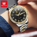 OLEVS 9906 Quartz Men's Watch Classic Fashion Men's Business Waterproof Stainless Steel Diamond dial Top Luxury Brand Men Watch - M & M Global