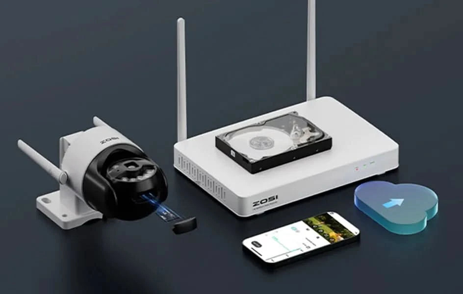 ZOSI C296 5MP/8MP PTZ WiFi Camera Person Vehicle Package Detect Wireless CCTV Video Surveillance Camera Home Security Protection