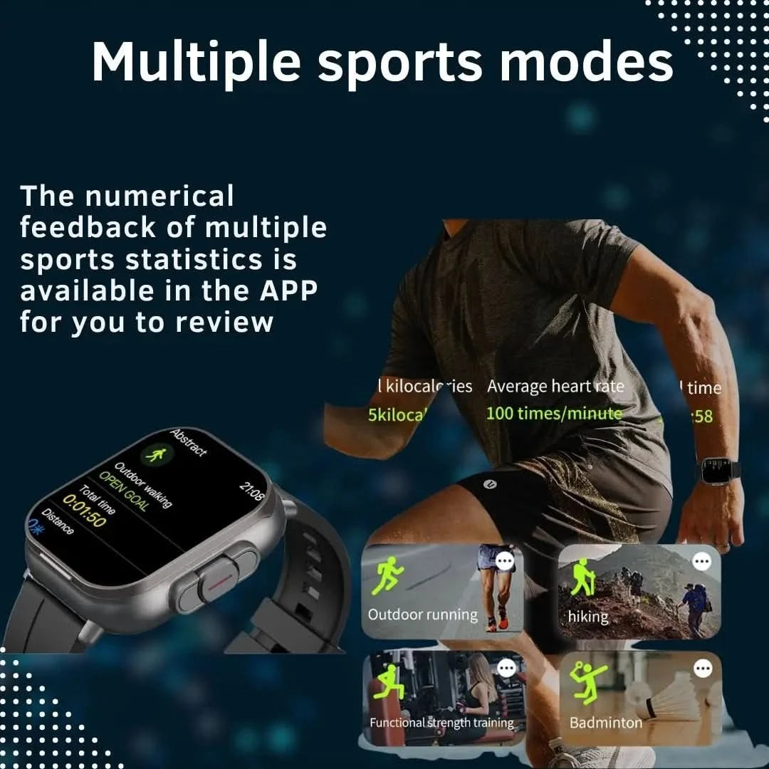 D8 2-In-1 Smartwatch with Headphone 2" Bt Call NFC Sleep Monitor Smart Watch Earbuds Compatible With iPhone Android 2025 - M & M Global