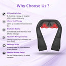 Neck and Shoulder Massager With Heat Electric Back Massagers Kneading Massage Pillow Full Body Muscle Home Car Use - M & M Global