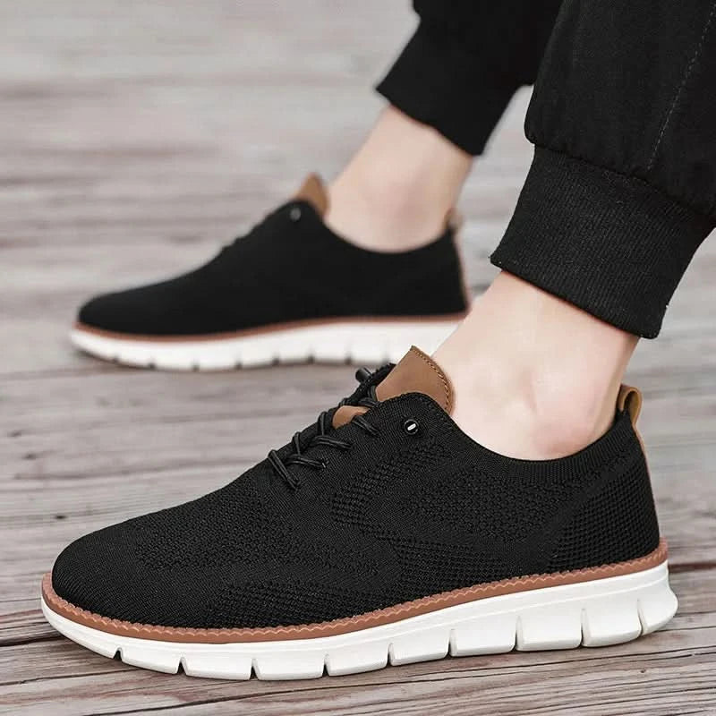 YRZL Men Casual Sports Shoes Anti Slip Wear-Resistant Breathable Cushioning Color Blocking Design Versatile Casual Sports Shoes - M & M Global