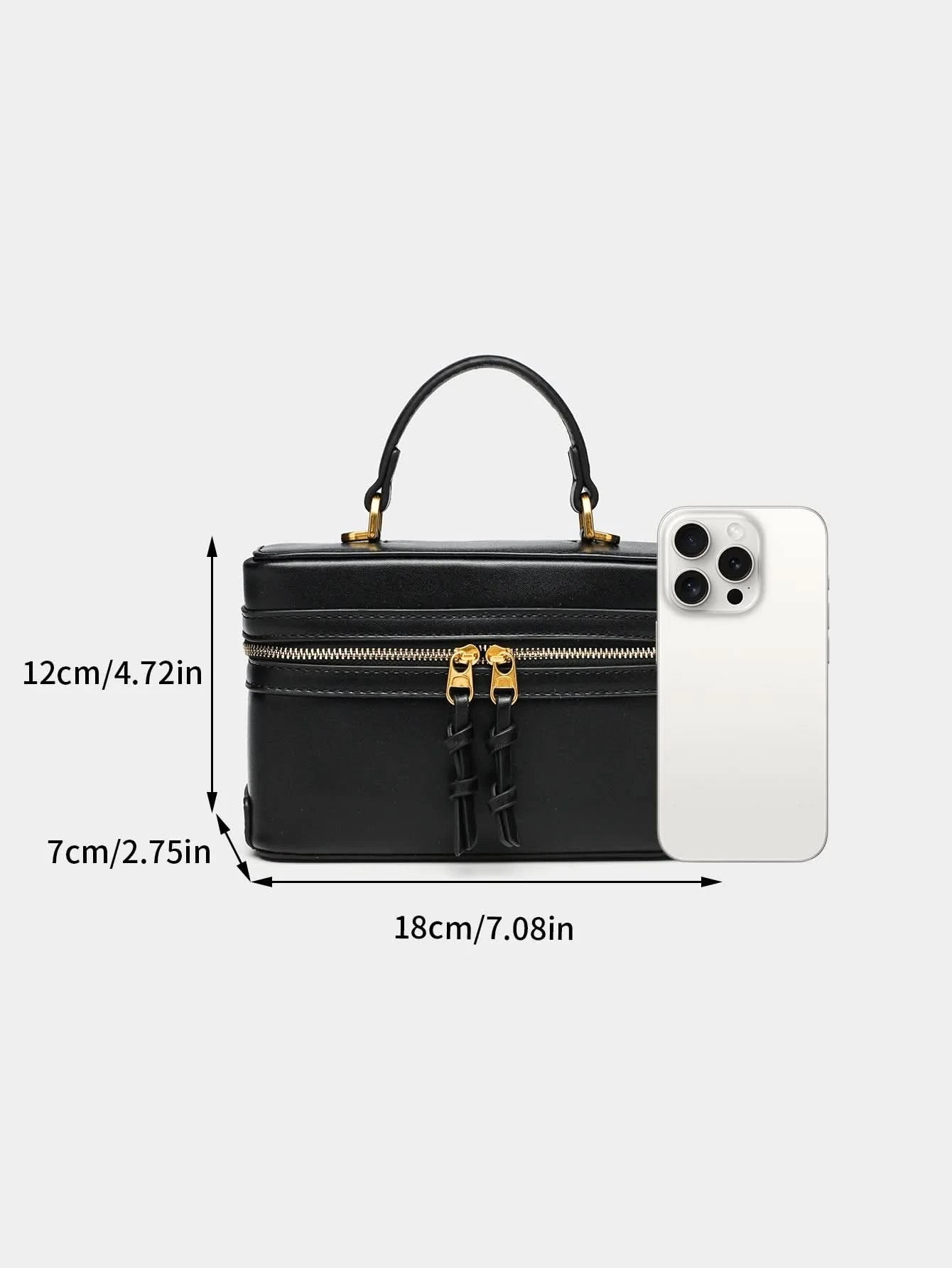 2024 summer new fashion all-in-one black single shoulder popular portable hard fashion small square bag - M & M Global