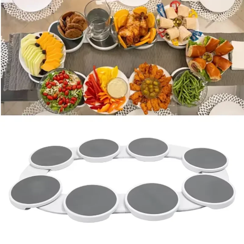 Kitchen Dining Table Turntable Kitchen Countertop Turntable 360 Degree Rotation Versatile Heat Resistant for Rectangular Table