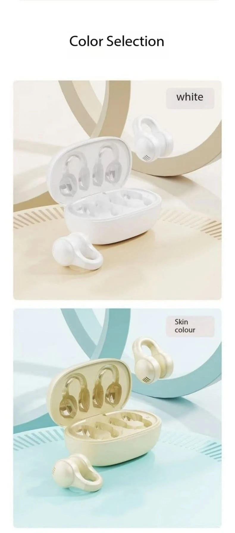 Original Sony Wireless Earbuds Clip Ear Bluetooth Headset Charging Earphones Power Display Headphones for IPhone Sport With Mic