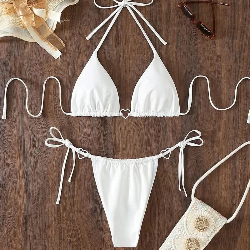 Sexy PU Bikinis 2025 Women's Swimwear Female Swimsuit For Swimming Wear Bathing Suits Brazilian Bikini Set Beachwear Pool Bather - M & M Global
