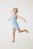2024 Summer Hot selling Little Girl Daily Casual Clothing Minimalist Little Girl Polyester Set Cool Sleeveless Shorts Set Girl - M & M Global