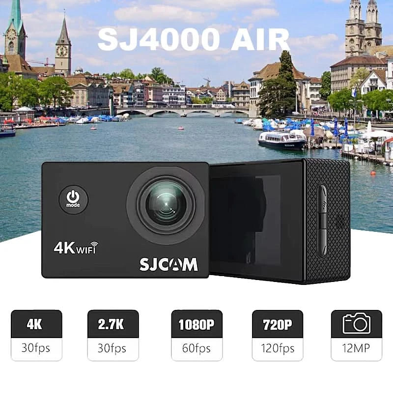 SJCAM SJ4000 Air Action Camera with 4K Video 30M Waterproof 2.4G WiFi Sports Camera Action Cam Sports Camera bicycle motorcycles - M & M Global