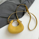 Mini Semicircle Saddle Crossbody Bag For Women Luxury Lemon Color Handbag Half Moon Bag Fashion Chain Lady Cross Body Bag - M & M Global