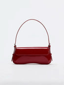 Red Baguette Underarm Bag New Fall 2024 Fashion simple commuter clamshell vintage shoulder bag - M & M Global