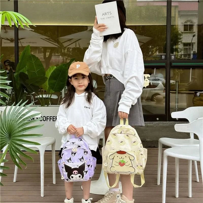 Kawaii Hello Kitty Kuromi Cinnamoroll Backpacks Cute Cartoon My Melody Pochacco Pompom Purin Anime Storage School Bag Sac A Dos - M & M Global