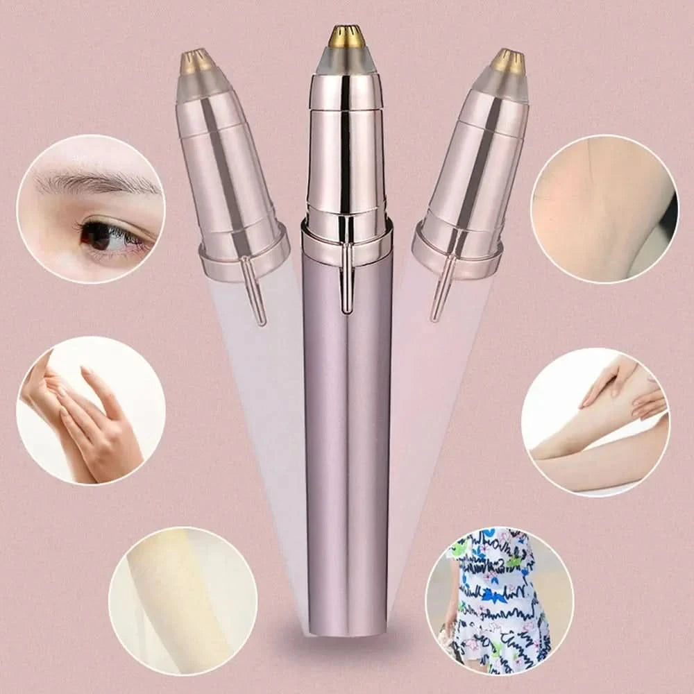 Electric Eyebrow Trimmer Security Hair Removal Eye Brow Epilator USB Charger Mini Shaper Shaver Hair Removal Painless Beauty - M & M Global