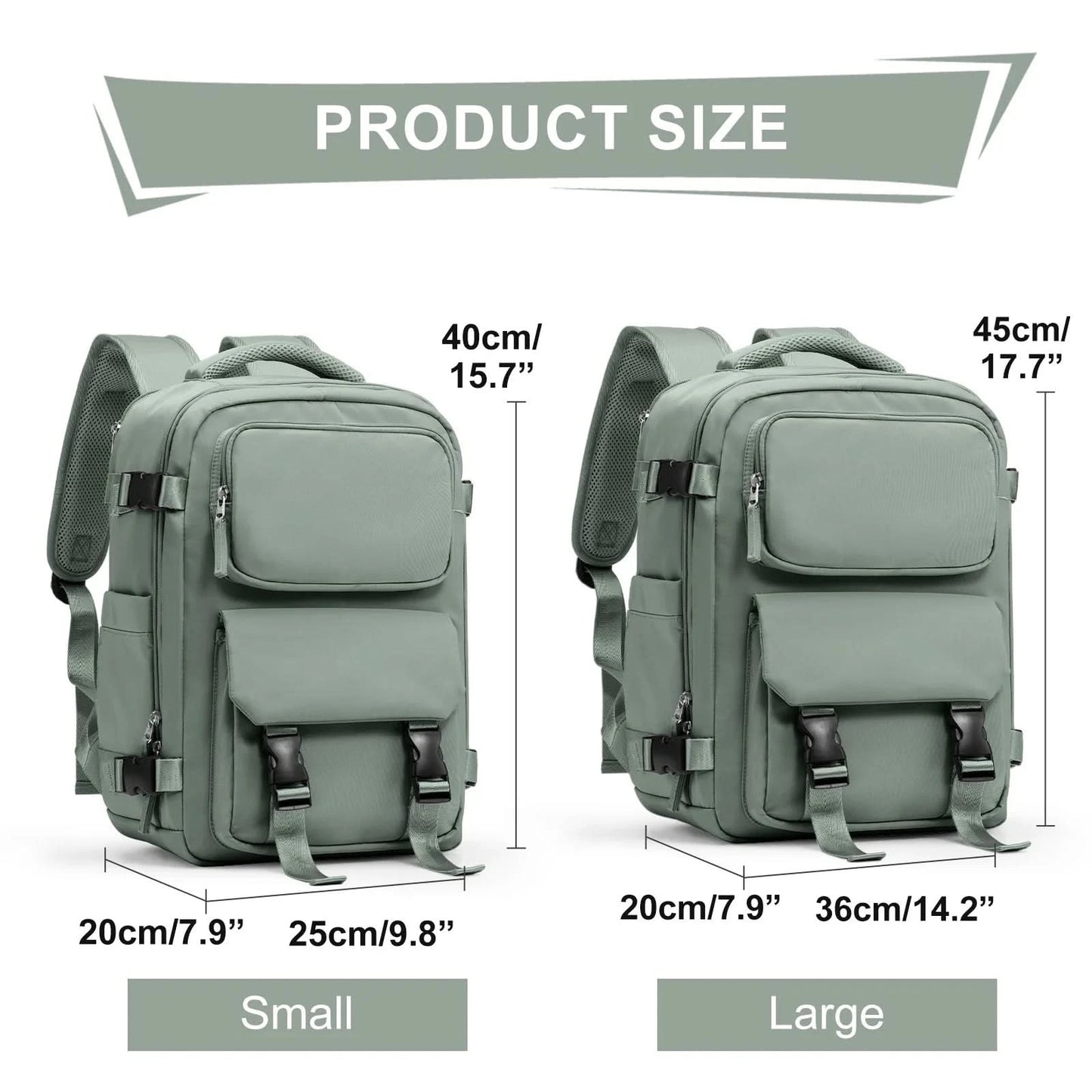 Travel Bakcpack for Women Reinforced Waterproof Notebook Backpack 45x36x20 Men Casual School Bakcpack Flight Cabin Bag 40x20x25 - M & M Global