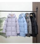 2025 Winter New Down Coat Women Parkas Fashion Long Hooded Outerwear Female Cotton-padded Padded Jacket Loose Ladies Overwear