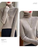 Autumn And Winter Knitted Pullover High-Neck Sweater, High-Elasticity, Fashionable And Comfortable Long-Sleeved Women's TopRY128