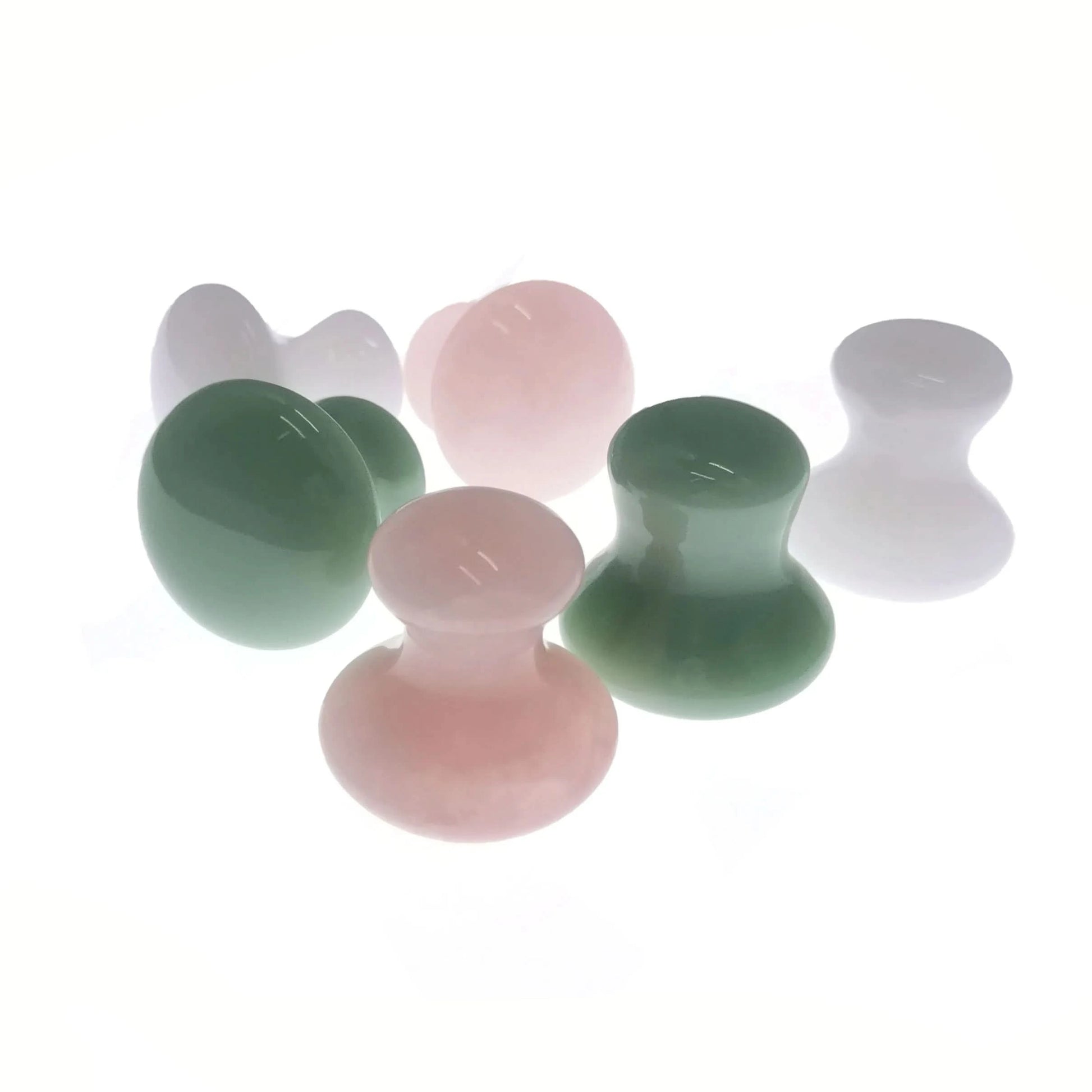 Natural Rose Quartz Jade Mushroom Facial Massage Stone Gouache Scraper Face Massager Gua Sha Board Skin Care Face Lifting Tool - M & M Global