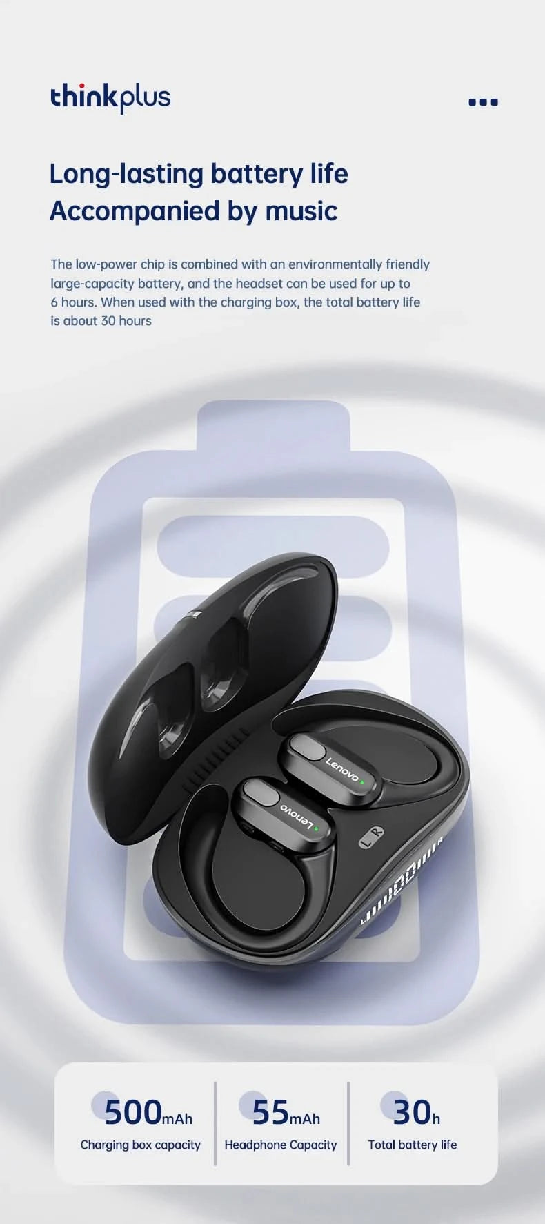 Original Lenovo XT80 Sports Wireless Earphones with Mics, LED Power Display,Hifi Stereo Sound Bluetooth 5.3 TWS HeadphHeadphones - M & M Global