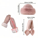 3pcs winter warmth accessory set, It is perfect for cold weather and outdoor activities, ideal Christmas or Valentine's Day gift