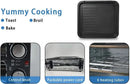 2-in-1 Breakfast Station, Non-Stick Griddle and 6-Slice Toaster Oven, Electric Pizza Oven Commercial Pizza Maker Countertop Pizz - M & M Global