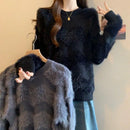 Solid Color Pullover Sweater Women's Autumn and Winter Fashion Long-sleeved Bottoming  Top