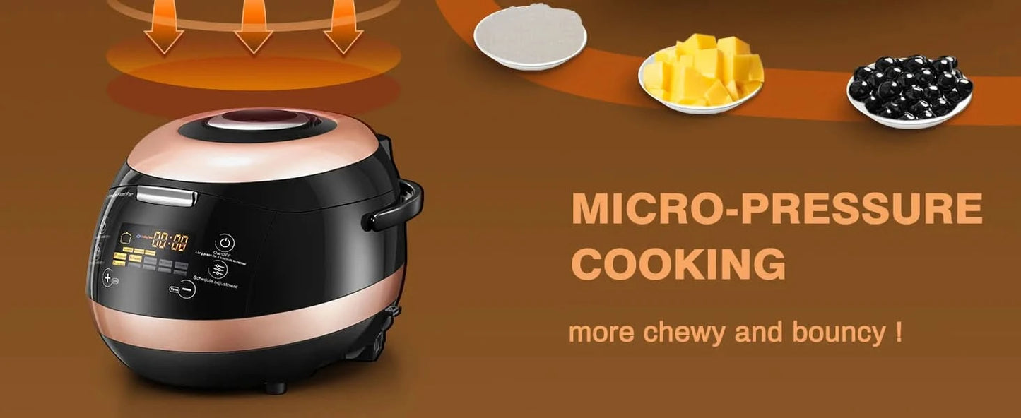 5L Boba Maker Machine Commercial Intelligent Tapioca Cooker with Even Heat Distribution, Anti-Overflow & Pressure Relief Valve, - M & M Global