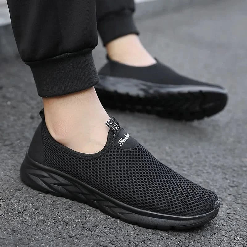 YRZL Mesh Loafers Men Casual Shoes Summer Lightweight Outdoor Male Walking Shoes Anti-slip Comfortable Slip on Loafers for Men - M & M Global