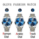 OLEVS Men's Watches Causal Fashion Original Quartz Watch for Man Waterproof Stainless Steel Luminous Date Week Trend Dress Reloj - M & M Global