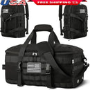 Large Tactical Duffle Bag 3 in 1 Gym Bag with Shoe Compartment Waterproof Multifunctional Travel Backpack with Wet Pocket and - M & M Global